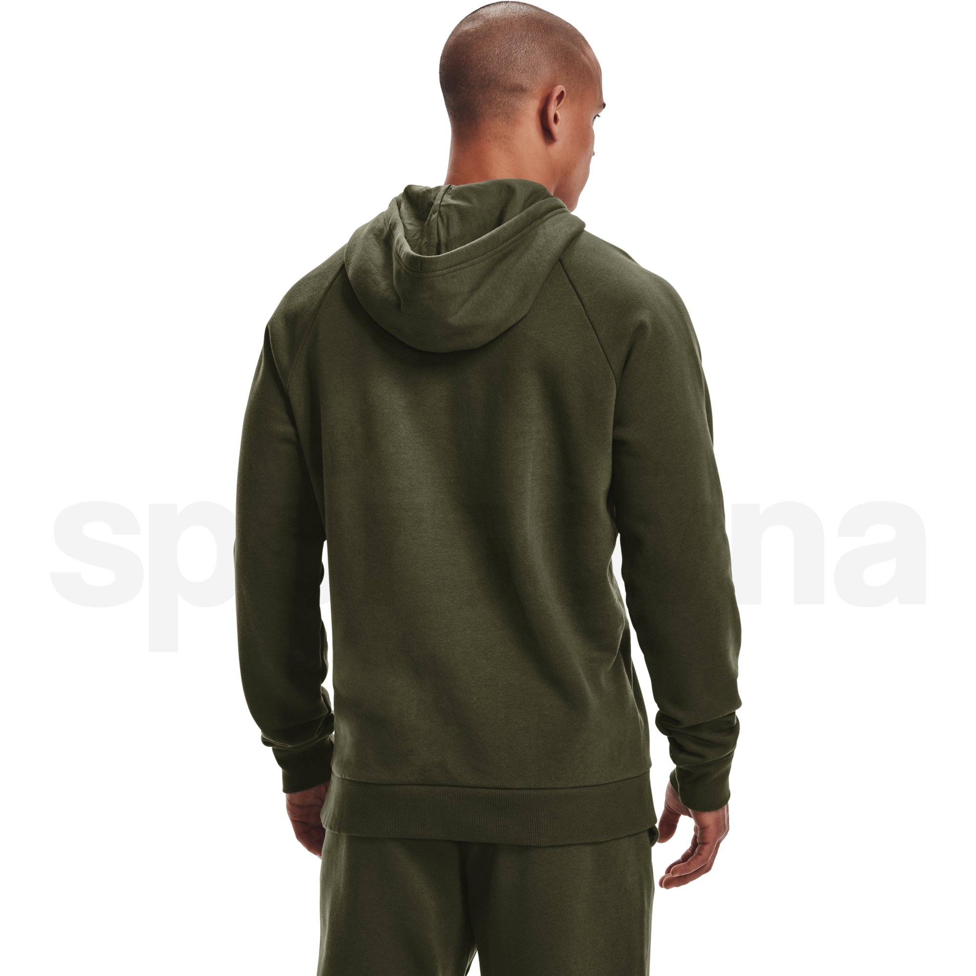 Mikina Under Armour Rival Cotton Hoodie M - zelená
