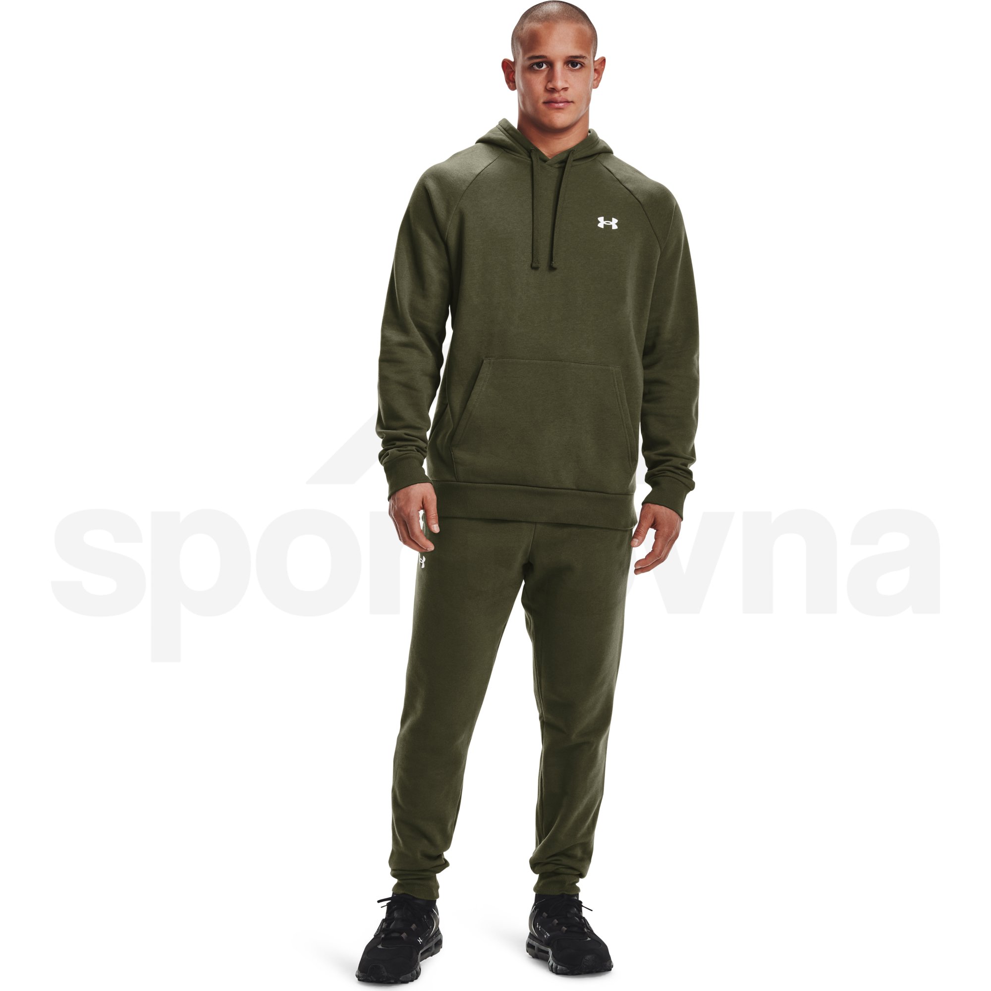 Mikina Under Armour Rival Cotton Hoodie M - zelená