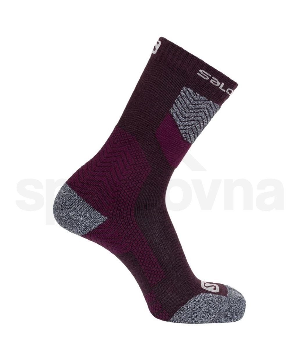 Ponožky Salomon Outpath Wool - černá/červená