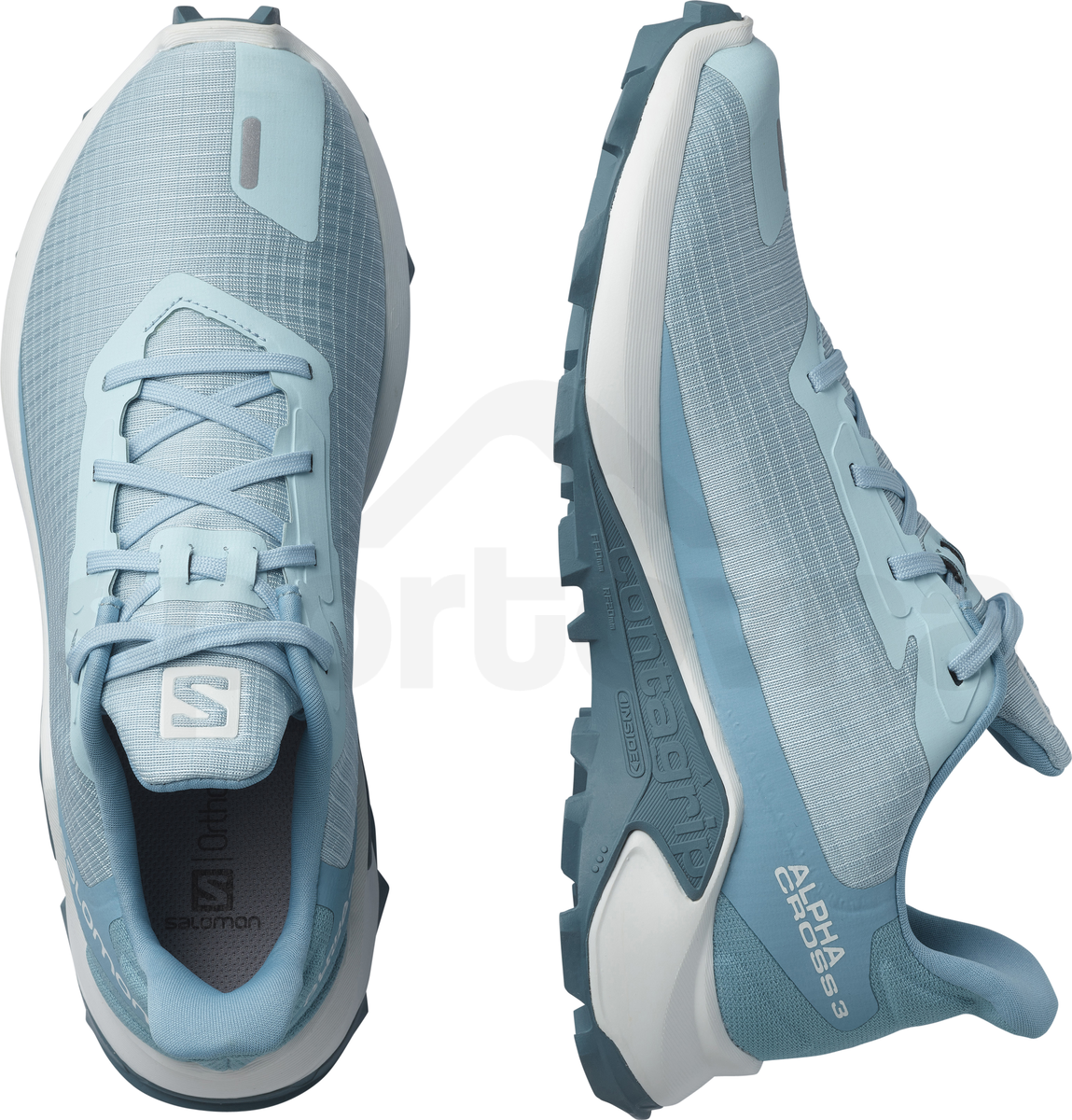 Dámské běžecké boty Salomon Alphacross 3 W L41446500 - crystal blue