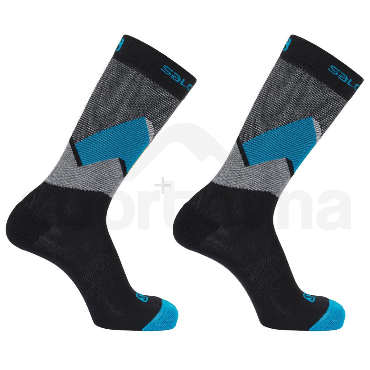 Ponožky Salomon OUTLINE PRISM 2-PACK - tmavě šedá/modrá