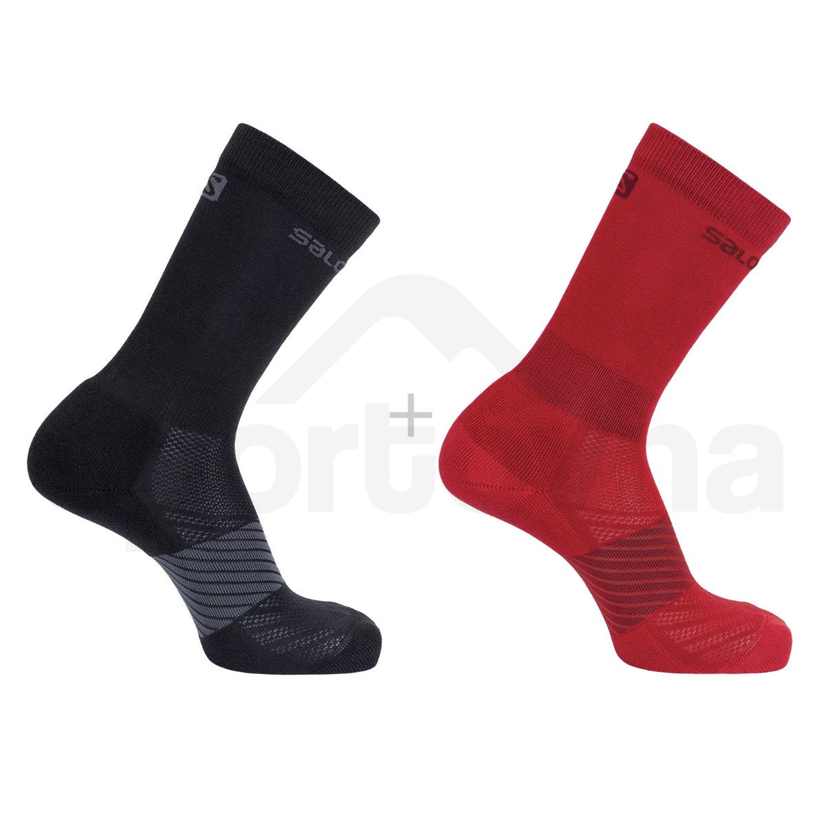 Ponožky Salomon XA 2-PACK J - červená/černá