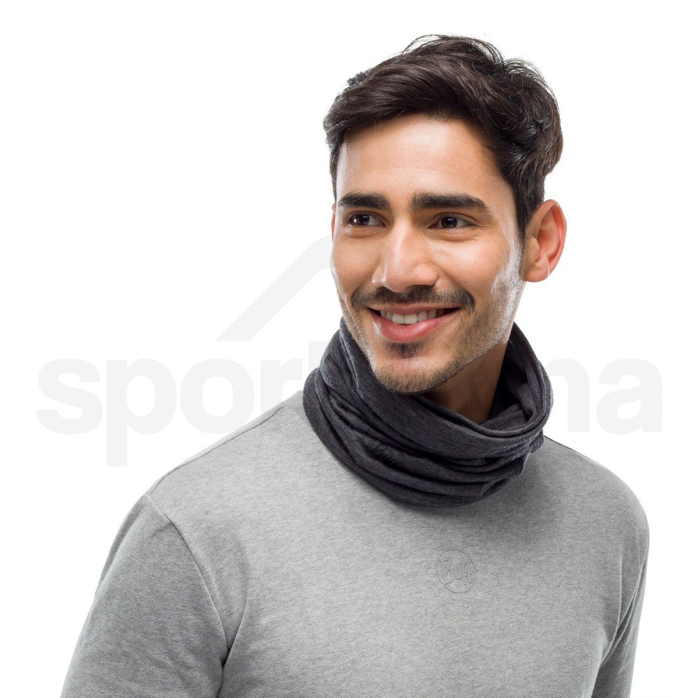 Buff Wool Lightweight Neckwarmer - čierna