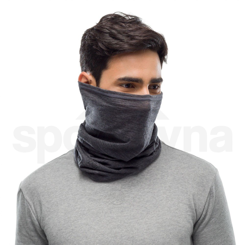 Buff Wool Lightweight Neckwarmer - čierna