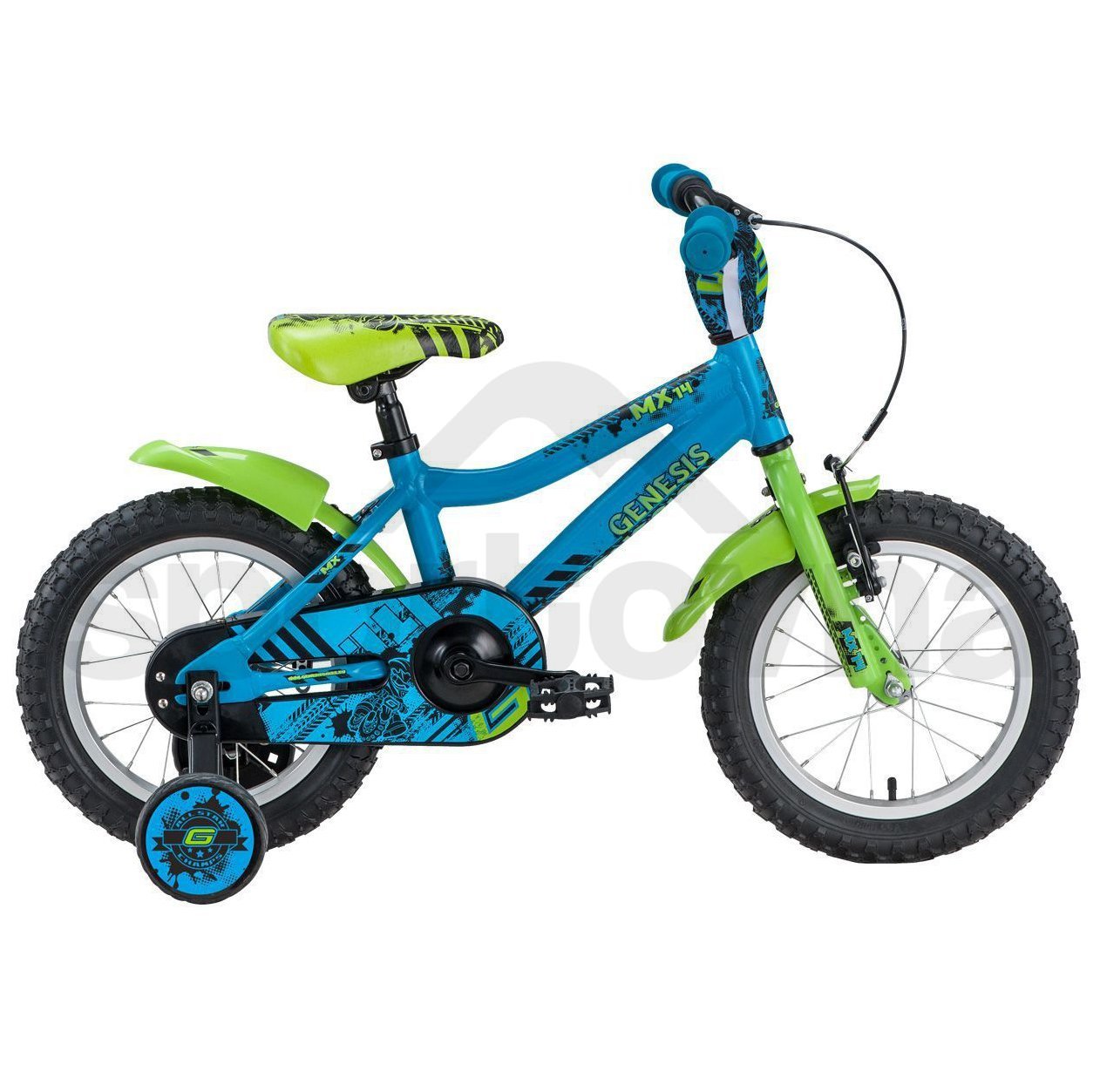 Dětské kolo Genesis MX 14" - modrá/zelená