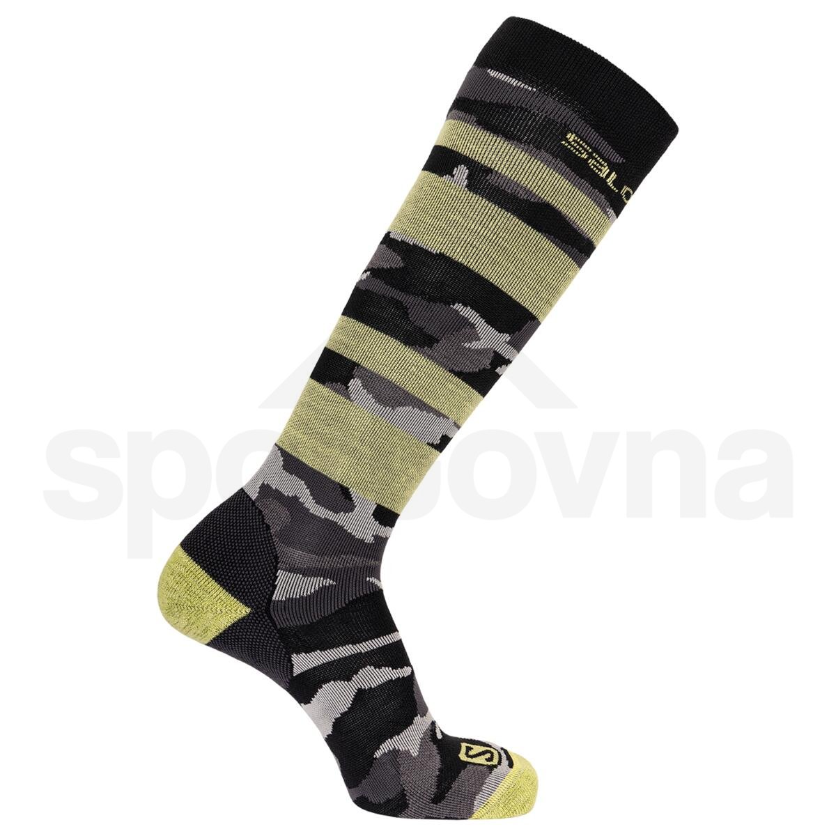Ponožky Salomon QST BLANK - černá/šedá/žlutá
