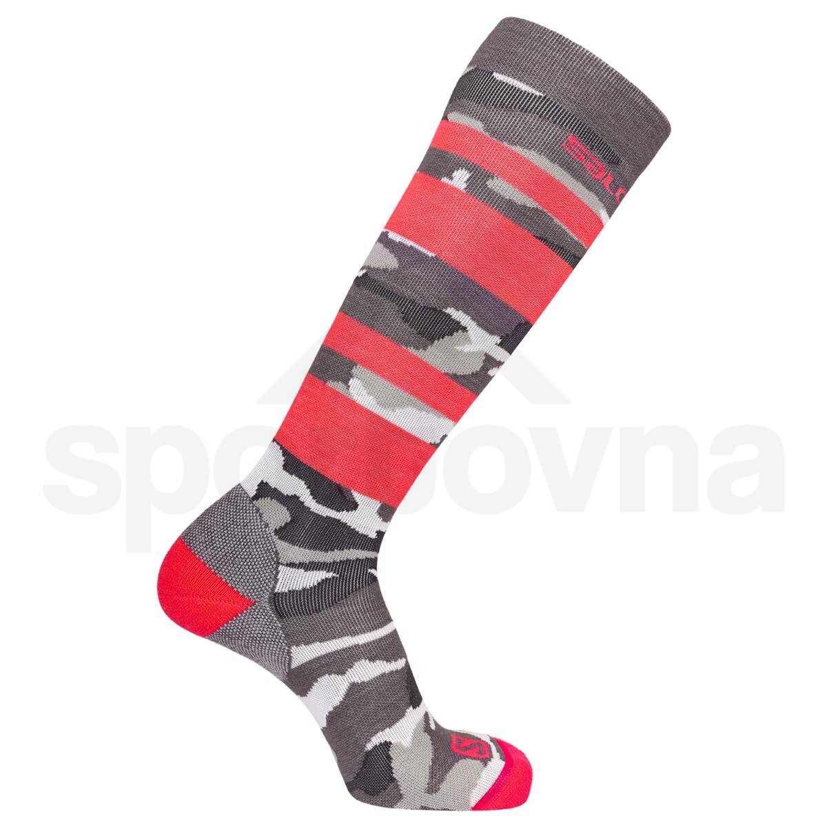 Ponožky Salomon QST BLANK - šedá/červená