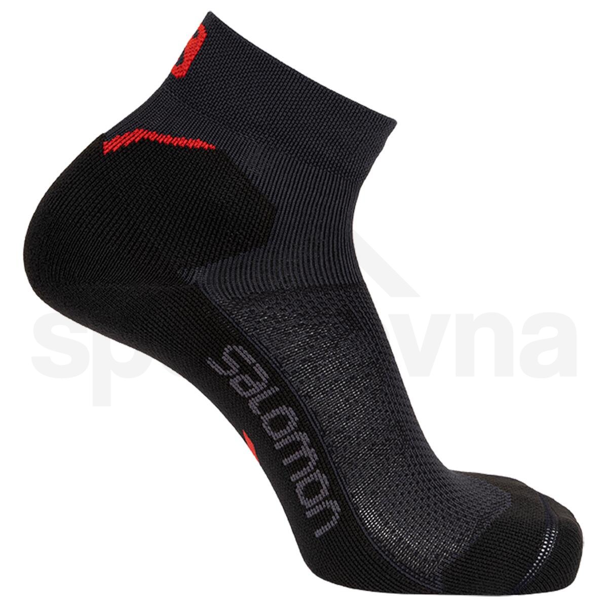 Ponožky Salomon Speedcross Ankle - šedá/červená