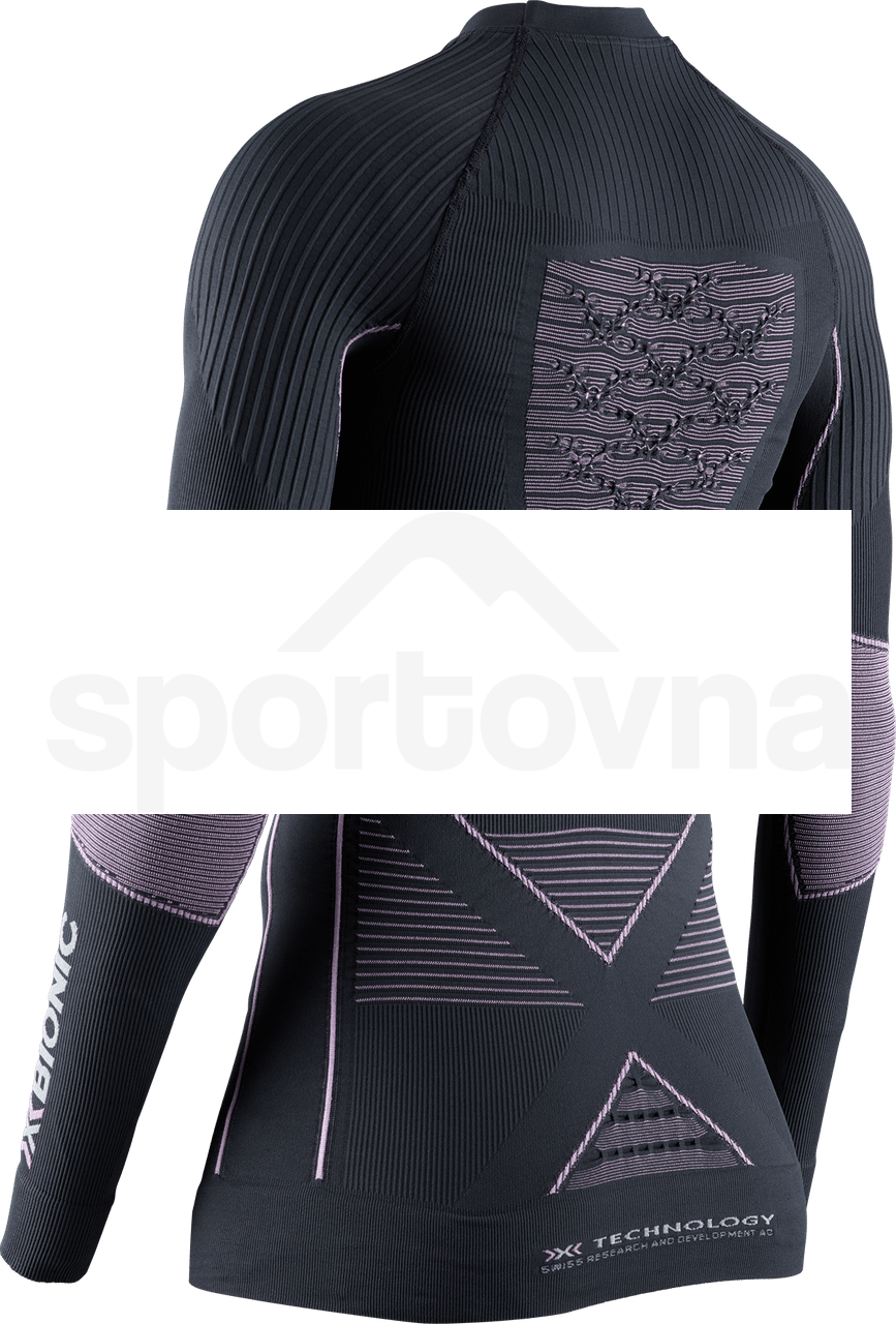 Tričko X-Bionic Energy Accumulator 4.0 Shirt Round Neck LG SL W - černá/růžová