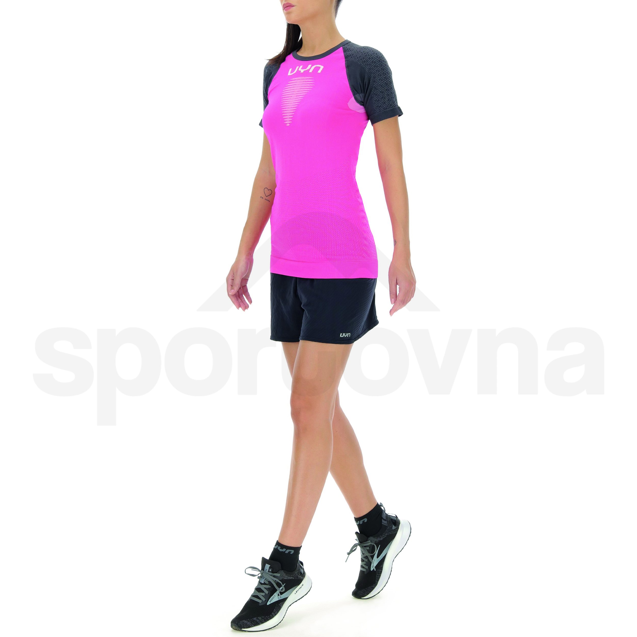 Tričko UYN Marathon OW Shirt SH SL W - růžová/šedá/bílá