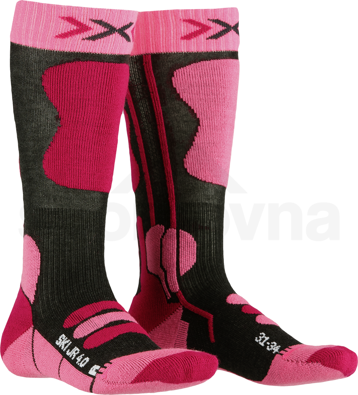Ponožky X-Bionic X-SOCKS® Ski Junior 4.0 - růžová/šedá