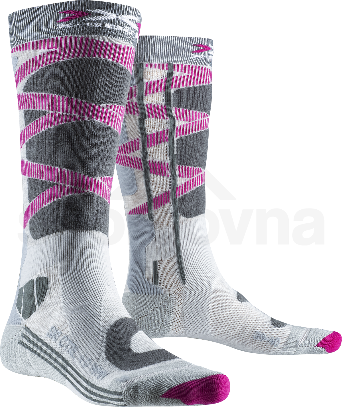 Ponožky X-Bionic X-SOCKS® Ski Control 4.0 W - šedá/růžová