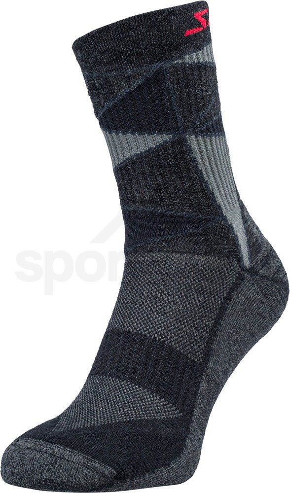 Ponožky Silvini Vallonga UA1745- - černá/červená