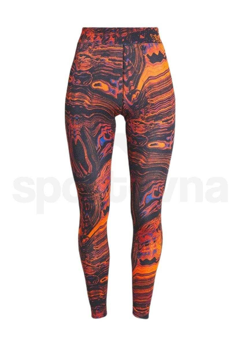 Legíny Nike AOP Print W - černá/oranžová
