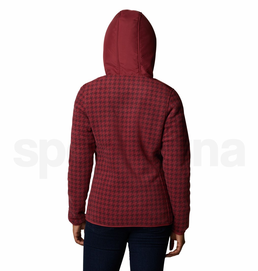 Mikina Columbia Winter Pass™ Print Fleece Full Zip W - červená/černá