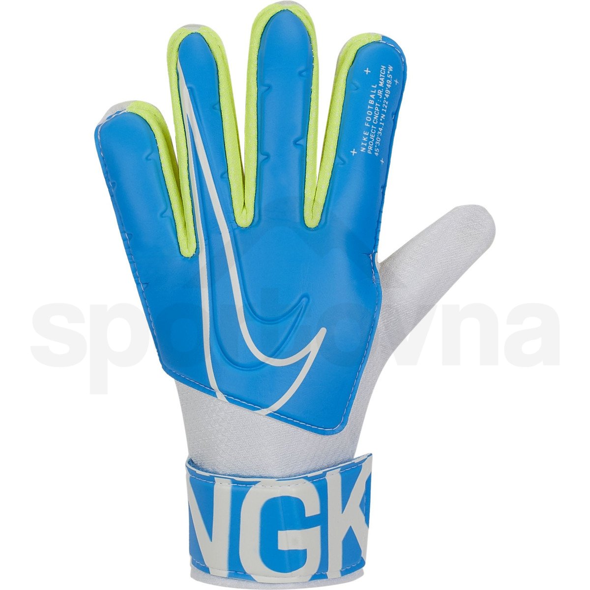 Rukavice Nike GK Match J - modrá/bílá