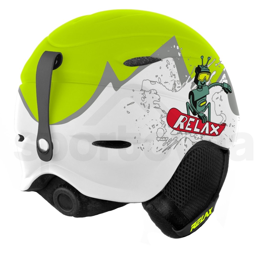 Lyžařská helma RELAX TWISTER RH18A10 J - zelená/bílá