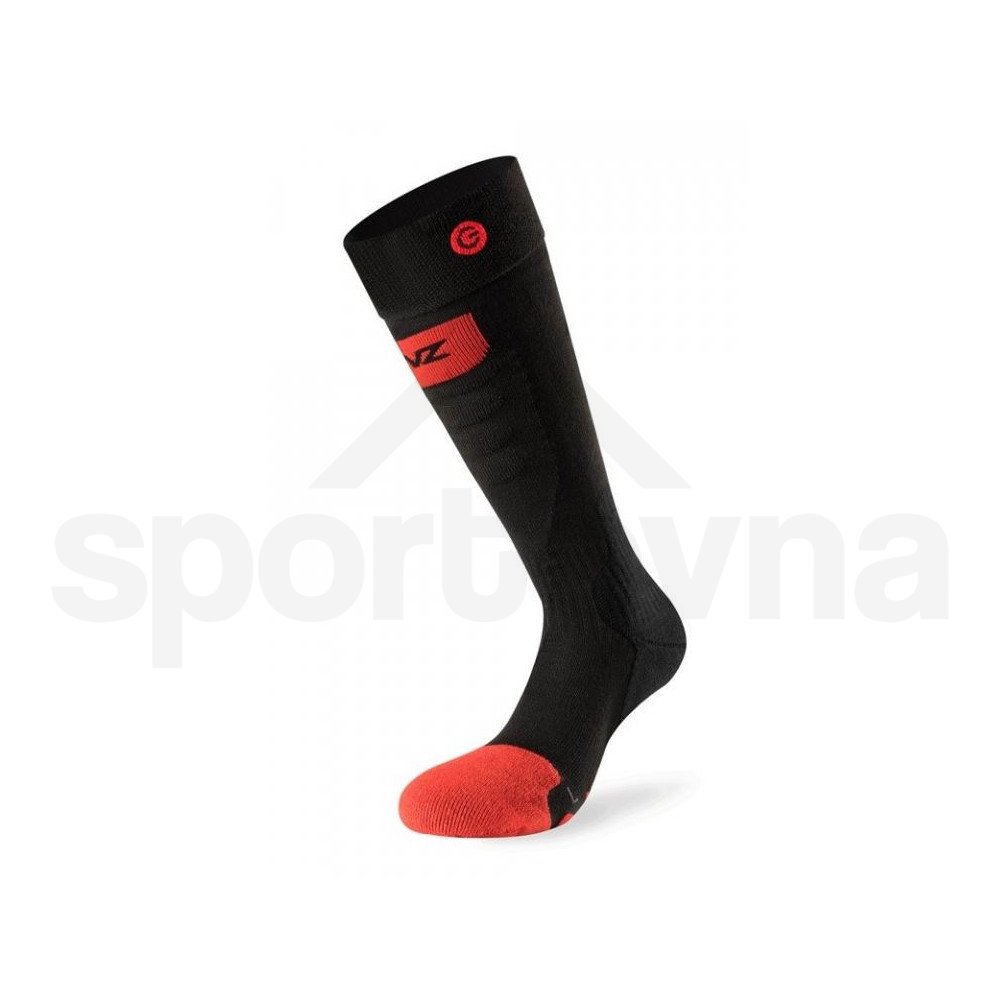 Set vyhřívané ponožky + baterie Lenz - černá/červená