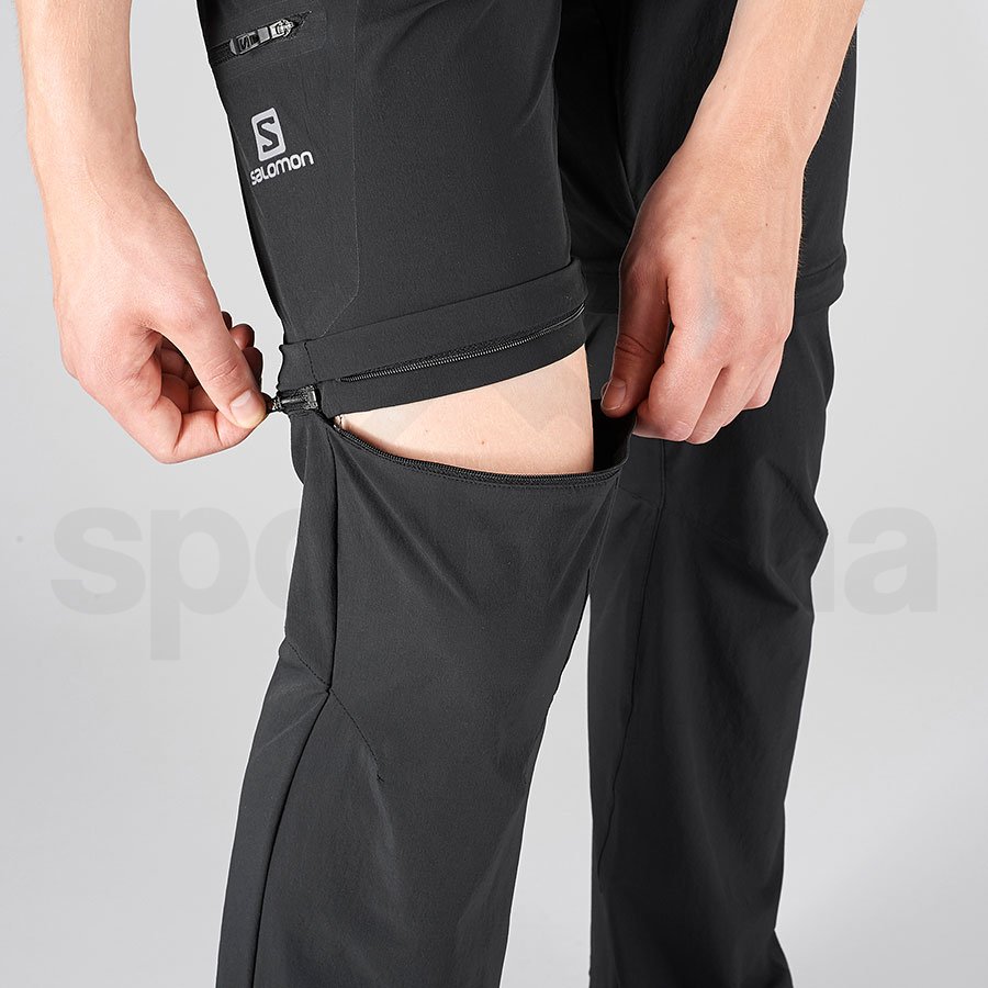 Kalhoty Salomon WAYFARER STRAIGHT ZIP PANT M - černá