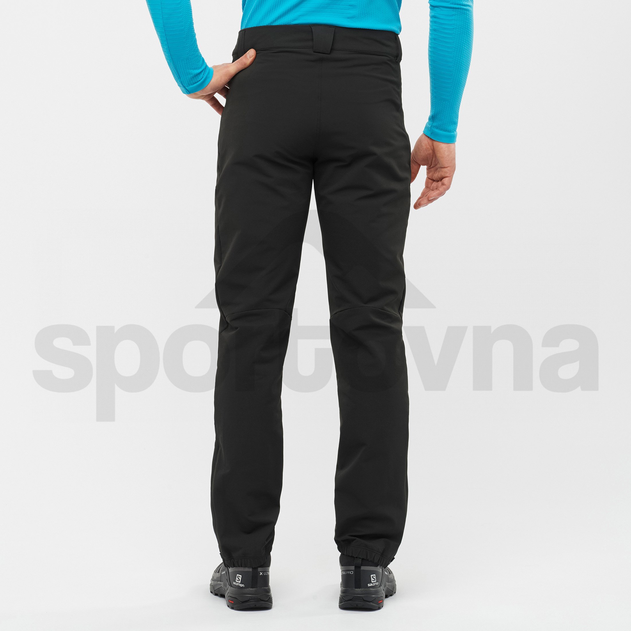 Kalhoty Salomon OUTPEAK WARM PANT M - černá (prodloužená délka)