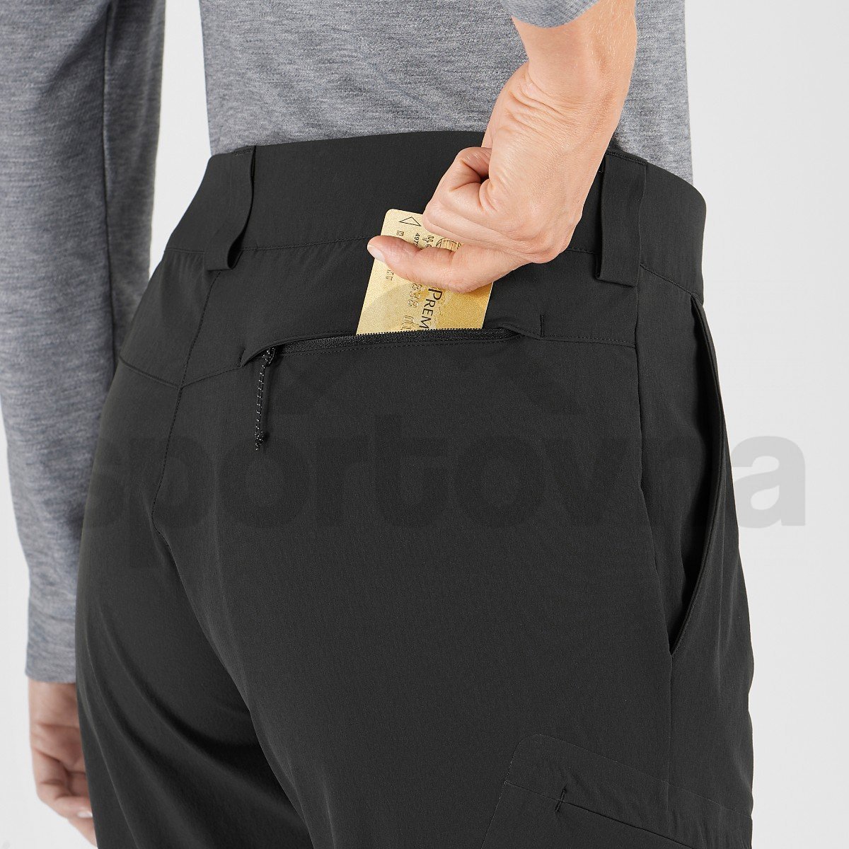 Kalhoty Salomon WAYFARER PANTS W - černá (zkrácená délka)