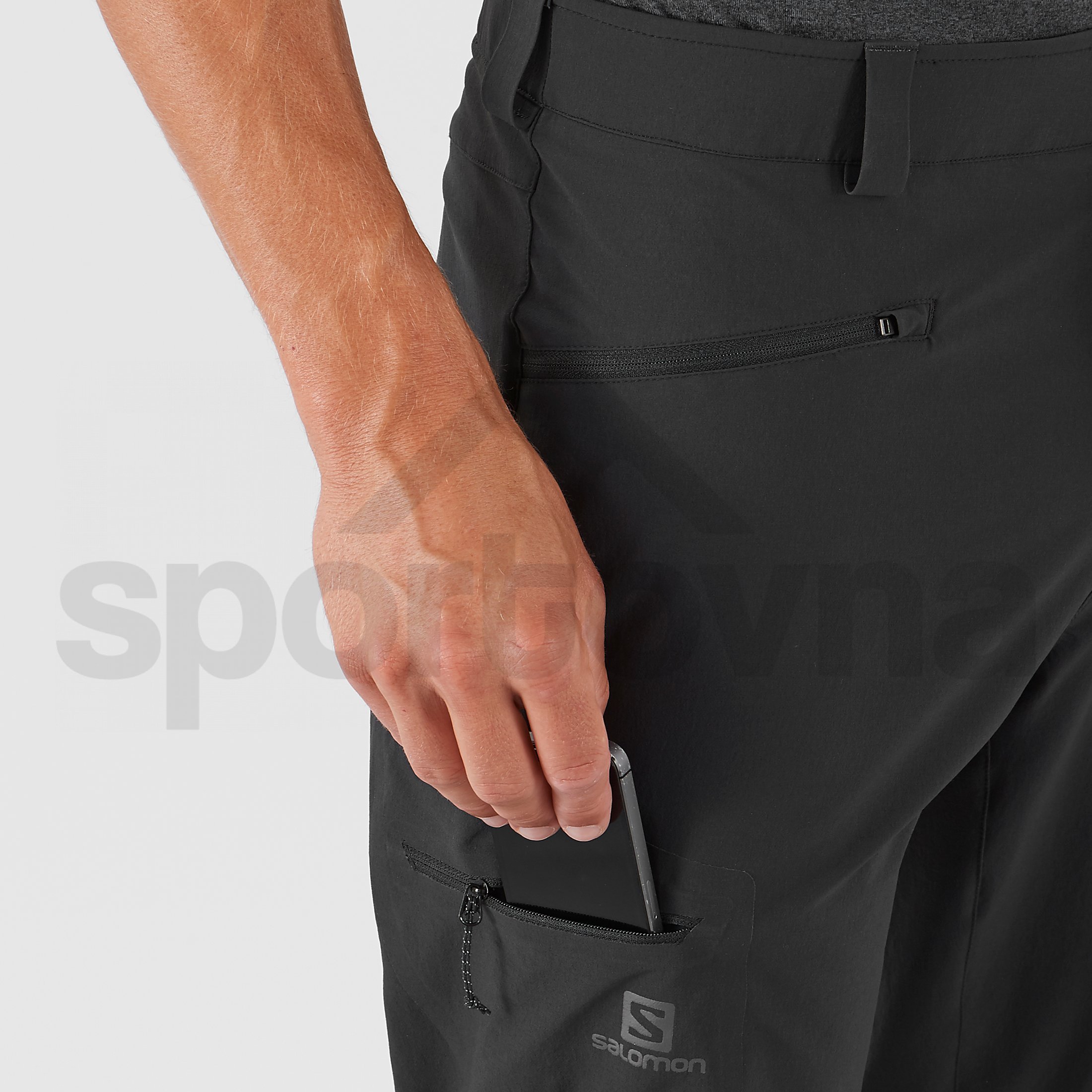 Kalhoty Salomon Wayfarer Straight Pant M - černá (prodloužená délka)