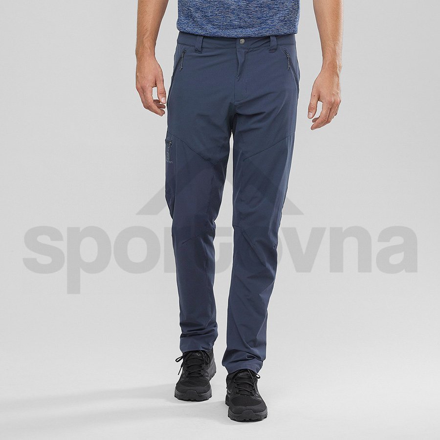 Kalhoty Salomon WAYFARER TAPERED PANT M - modrá (prodloužená délka)