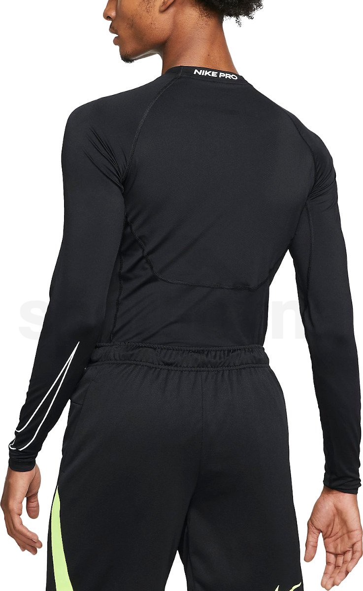 Tričko Nike Dri-Fit Tight Top LS M - černá/bílá