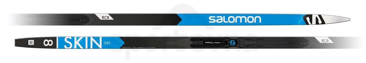 Běžky set Salomon RC 8 eSKIN Hard + Vázání Prolink Shift Pro CL - černá/modrá/bílá