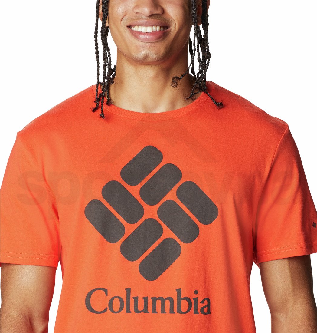 Tričko Columbia Trek™ Logo Short Sleeve M - oranžová/šedá
