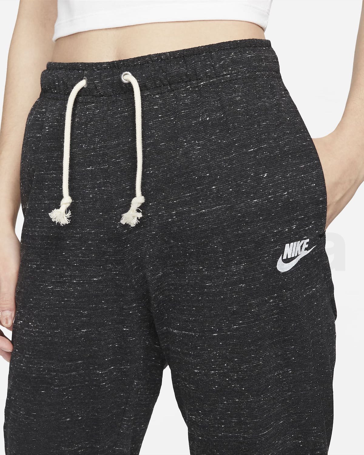 Tepláky Nike Sportswear Gym Vintage W - černá/bílá