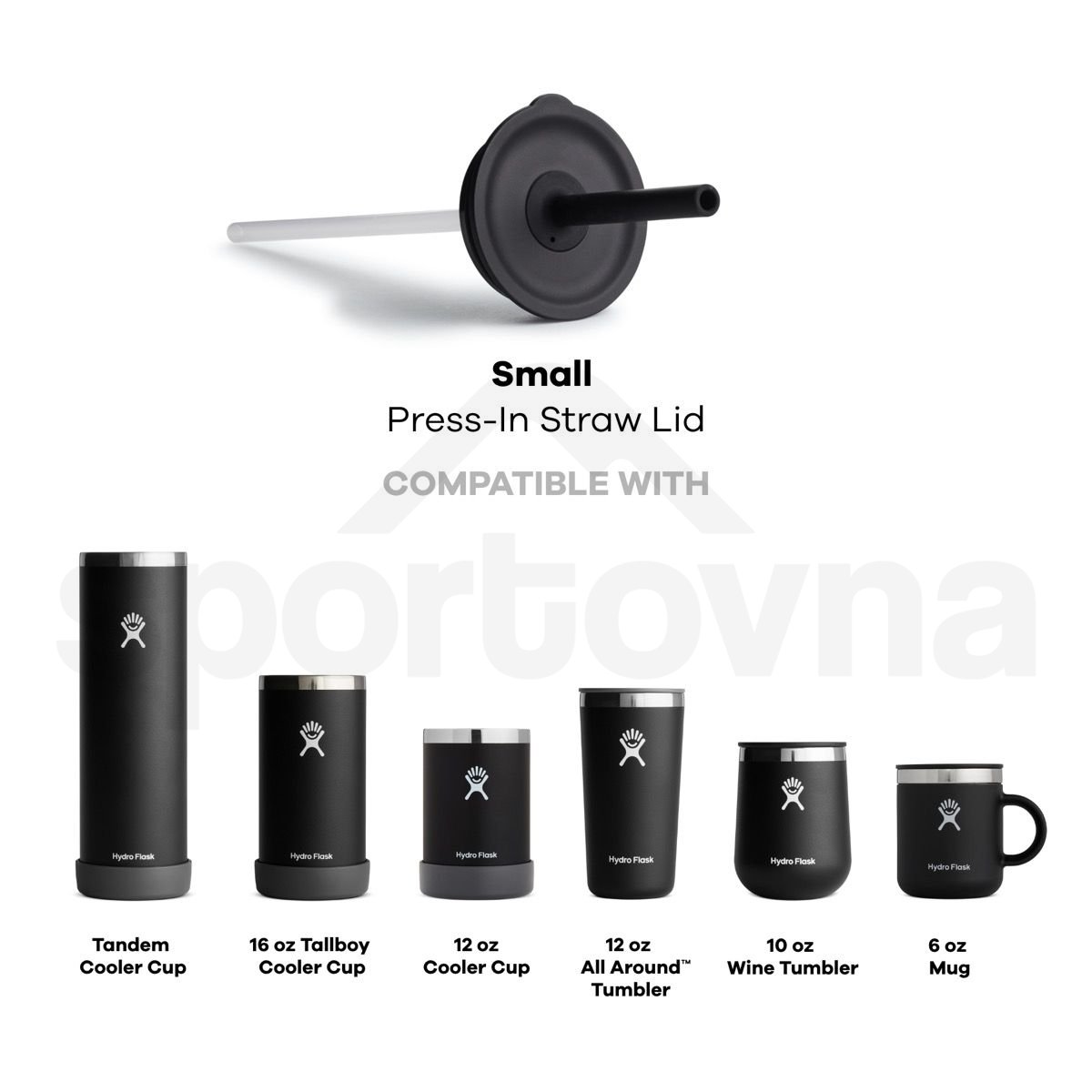 Uzávěr Hydro Flask SMALL PRESS-IN STRAW LID - černá