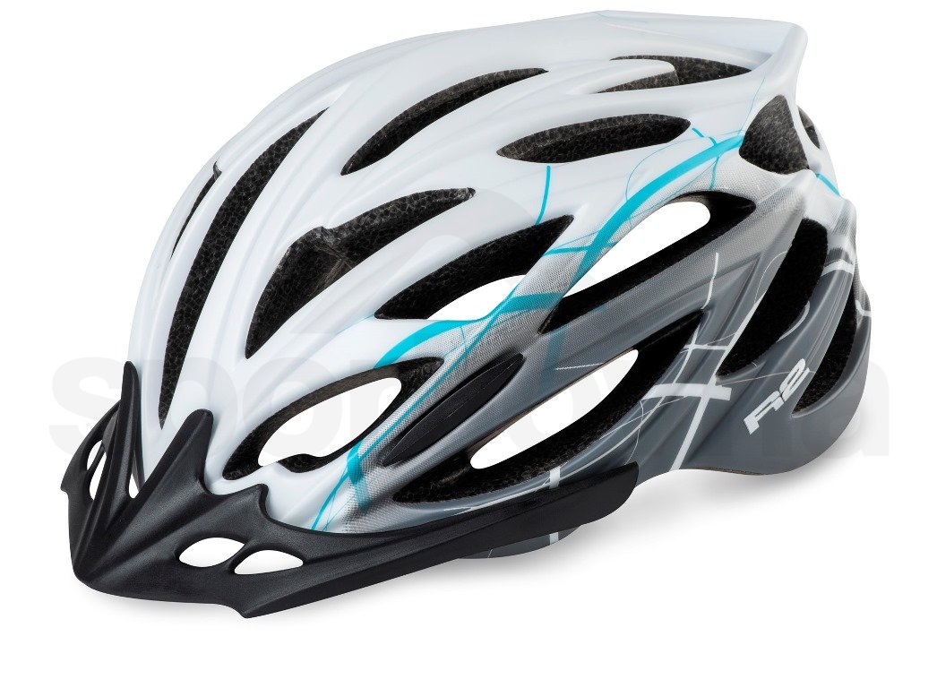 Cyklo helma R2 Arrow - bílá/modrá