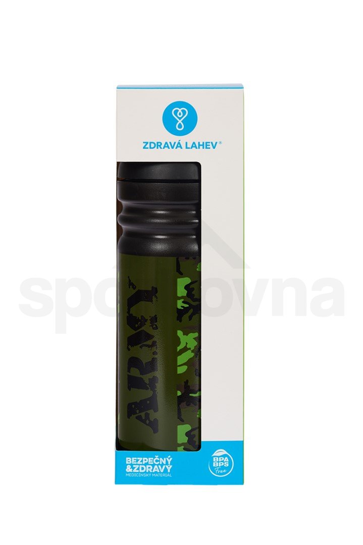 Zdravá lahev Army (700ml) - černá/zelená