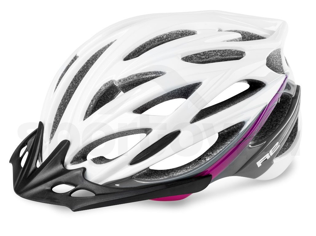 Cyklo helma R2 Arrow - bílá/růžová