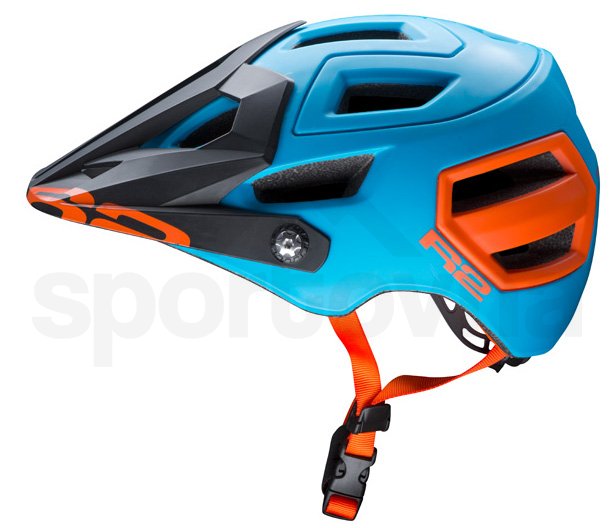 Cyklo helma R2 Trail - modrá/oranžová