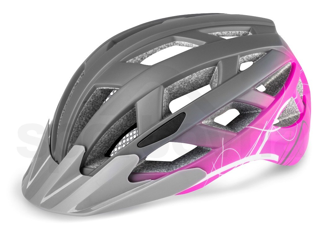 Cyklo helma R2 Lumen - šedá/růžová
