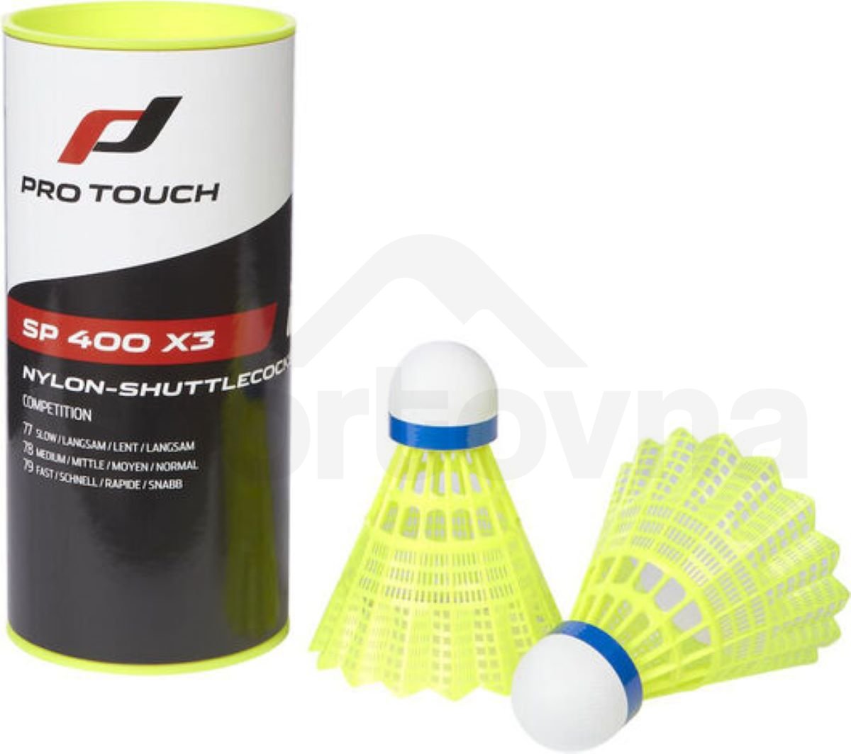 Badmintonový míček Pro Touch SP 400 3x - žlutá