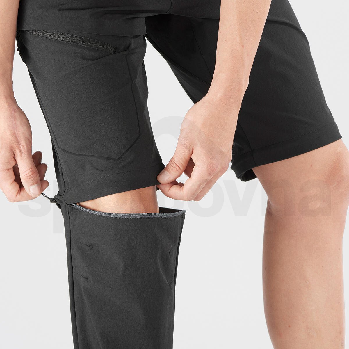 Kalhoty Salomon WAYFARER ZIP OFF PANTS M - černá