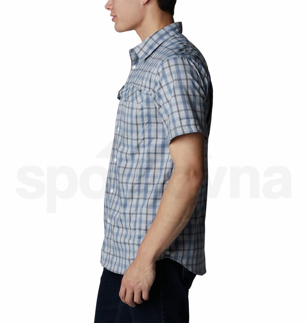 Košile Columbia Silver Ridge Lite Plaid™ Short Sleeve M - modrá/šedá