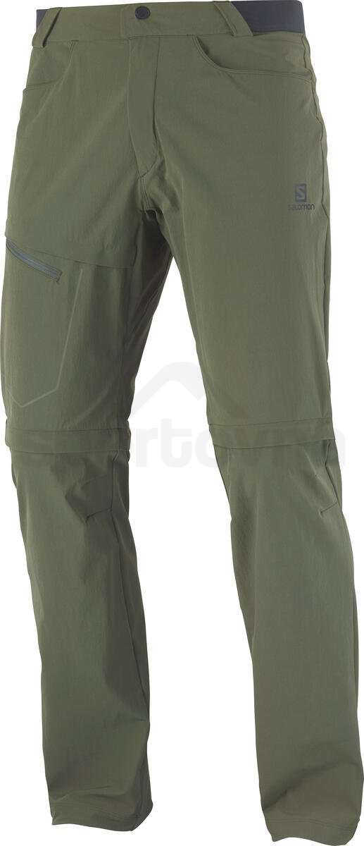 Kalhoty Salomon WAYFARER ZIP OFF PANTS M - zelená