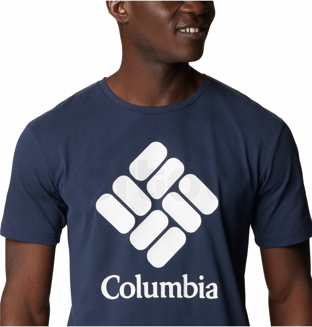 Tričko Columbia Pacific Crossing™ Graphic Tee M - tmavě modrá/bílá