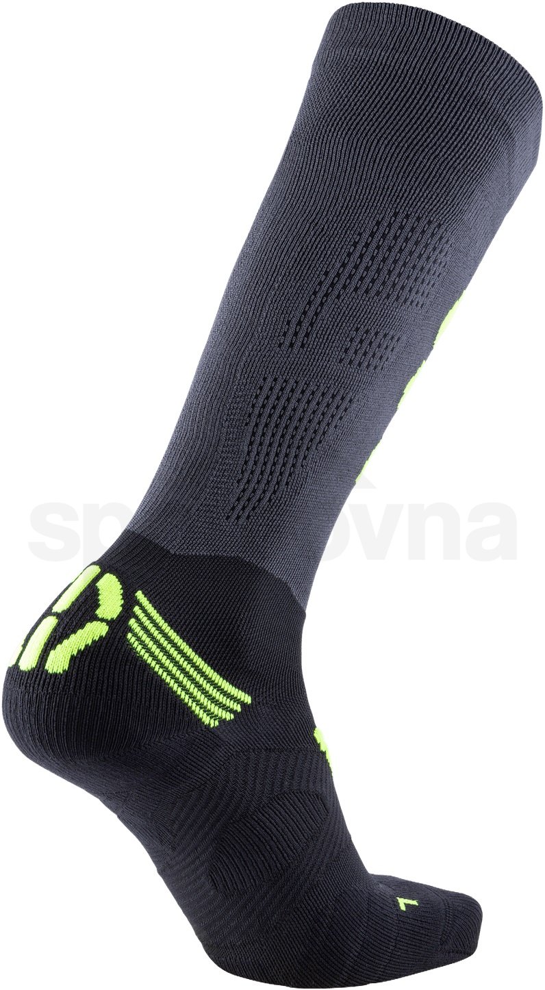 Ponožky UYN Run Compression Fly - šedá/žlutá