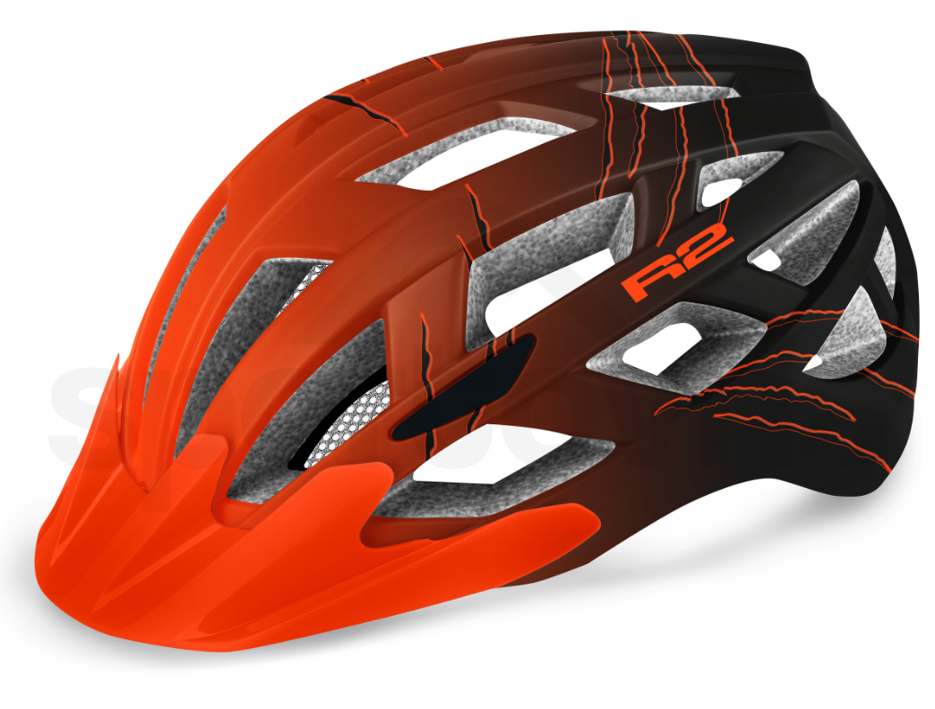 Cyklo helma R2 LUMEN JUNIOR - oranžová/černá