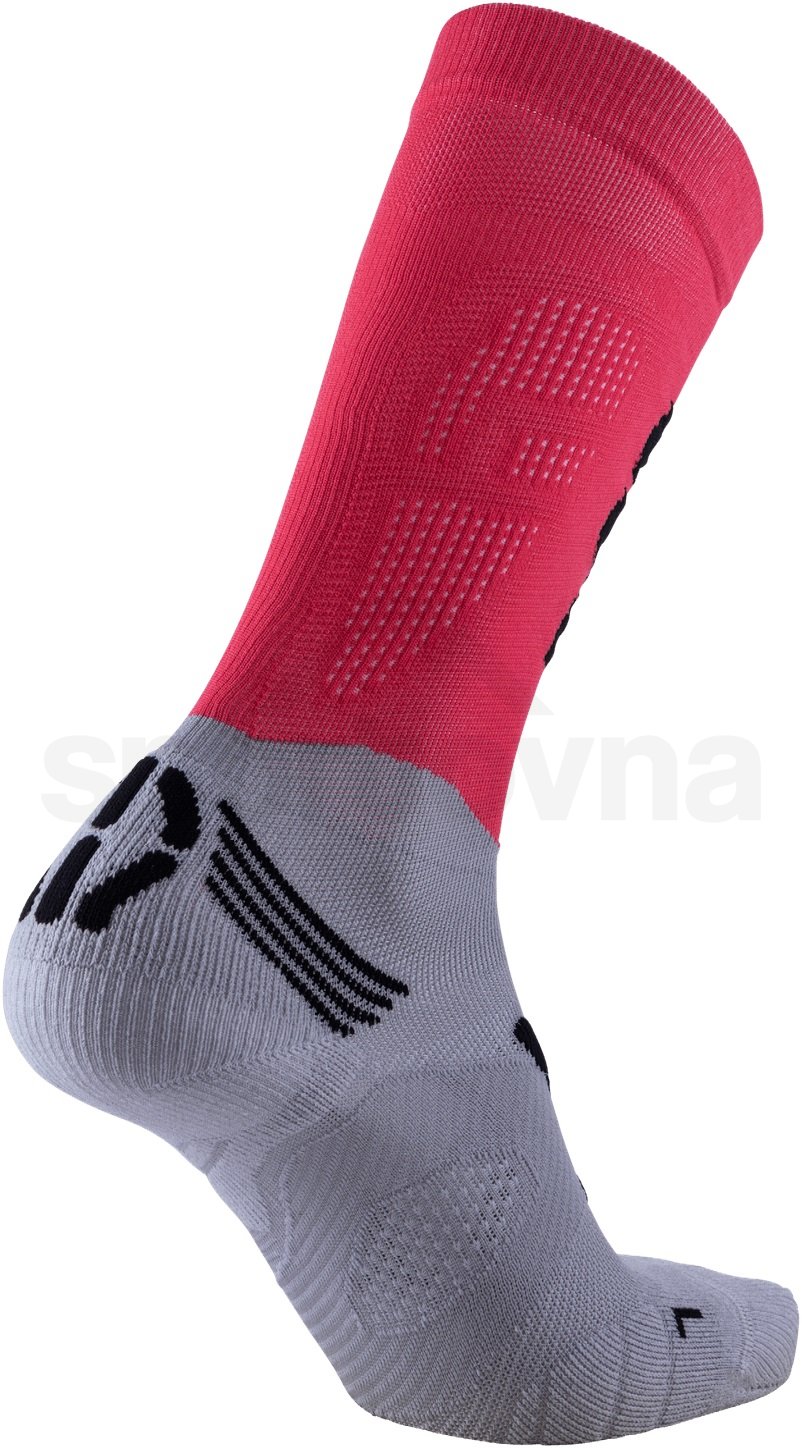 Ponožky UYN RUN COMPRESSION FLY - šedá/růžová