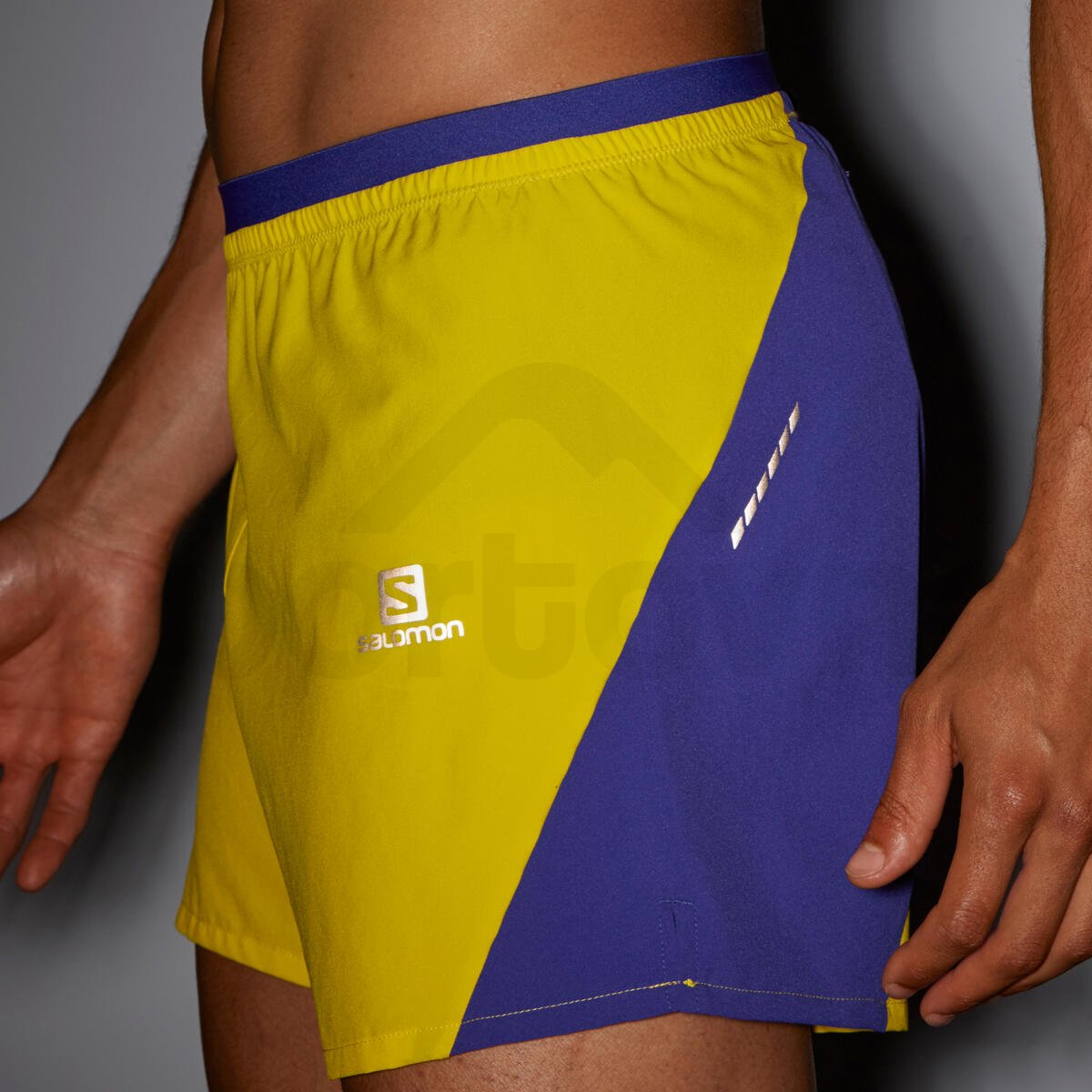 Kraťasy Salomon Cross 5'' Shorts M - žlutá/modrá