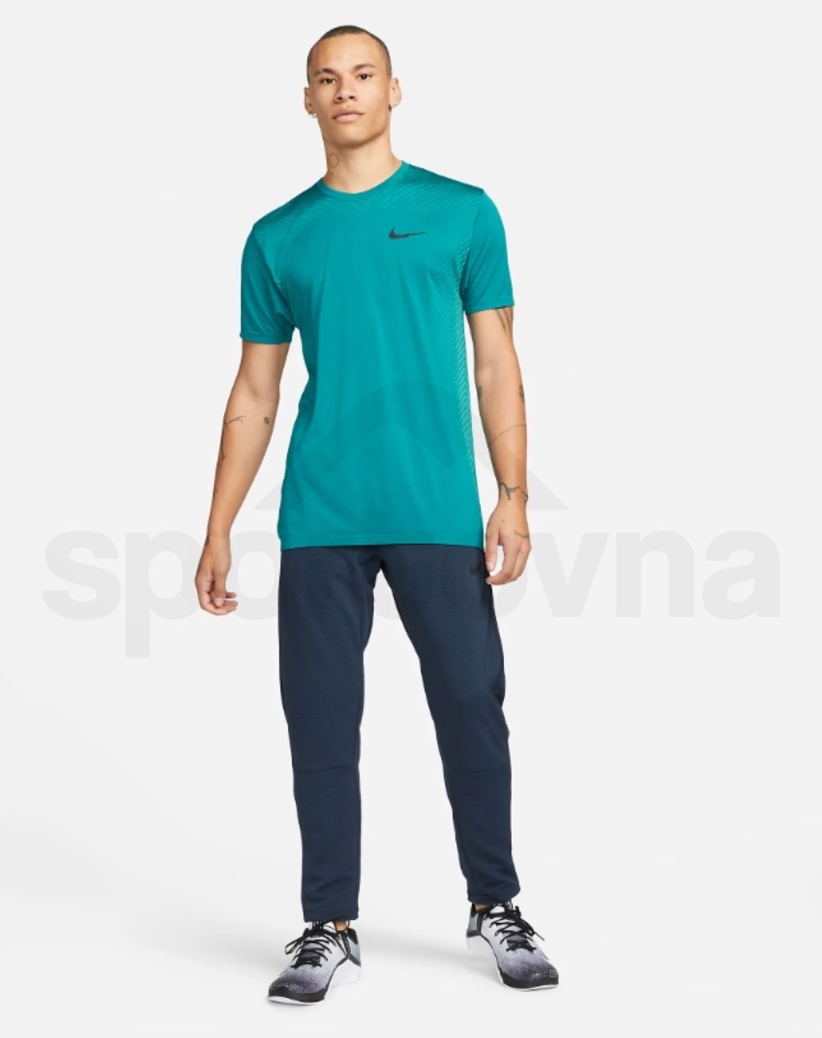 Tričko Nike Dri-FIT SEAMLESS M - tyrkysová
