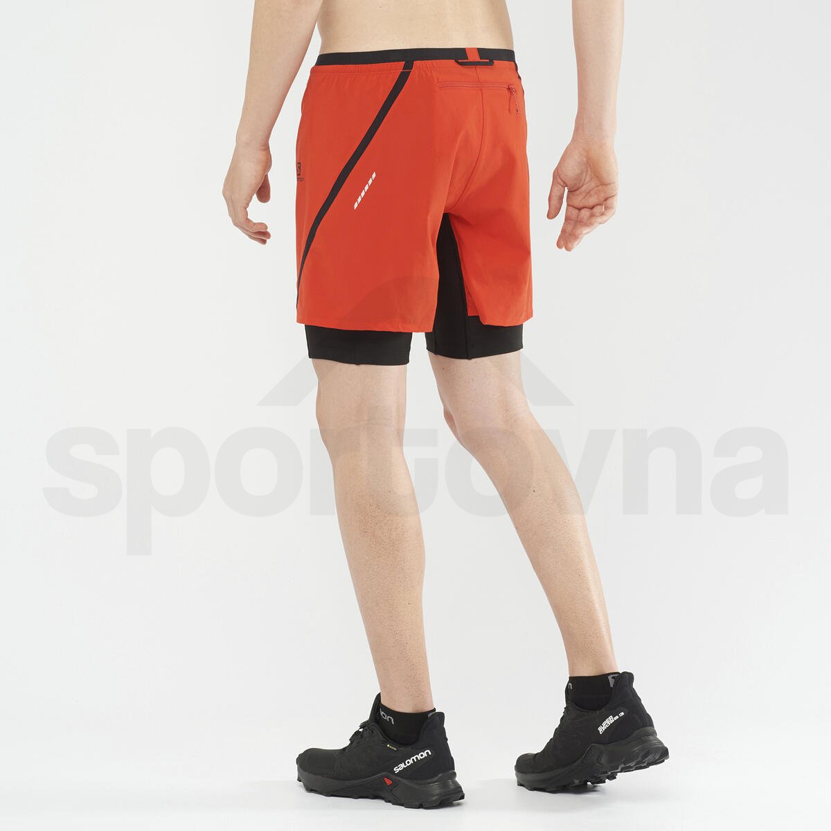 Kraťasy Salomon Cross Twinskin Shorts M- červená/oranžová