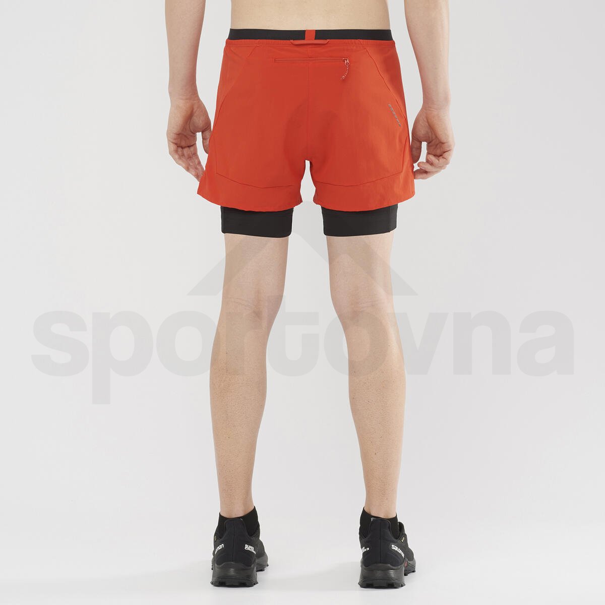 Kraťasy Salomon Cross 2IN1 Shorts M - oranžová/červená