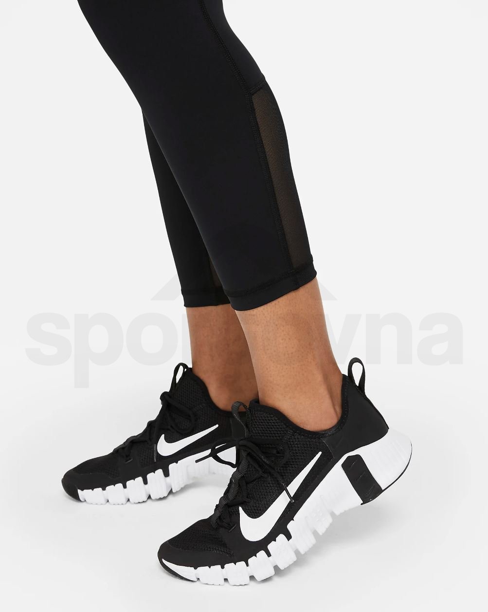 Legíny Nike Np 365 Tight Crop 3/4 W - černá/bílá